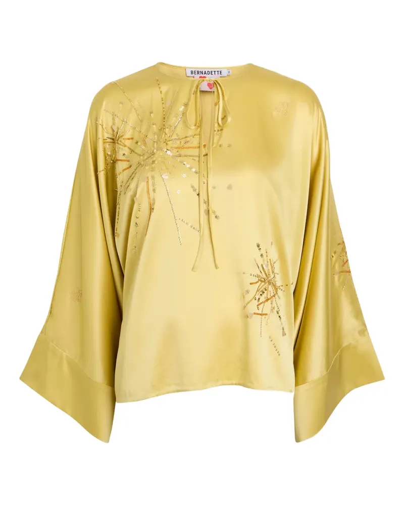 BERNADETTE Naomi embellished top - Gold Gold