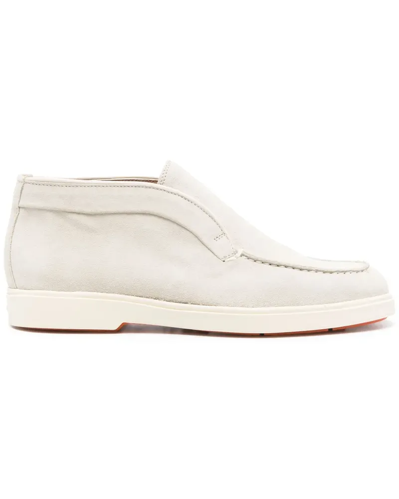 Santoni Stiefeletten aus Wildleder - Nude Nude