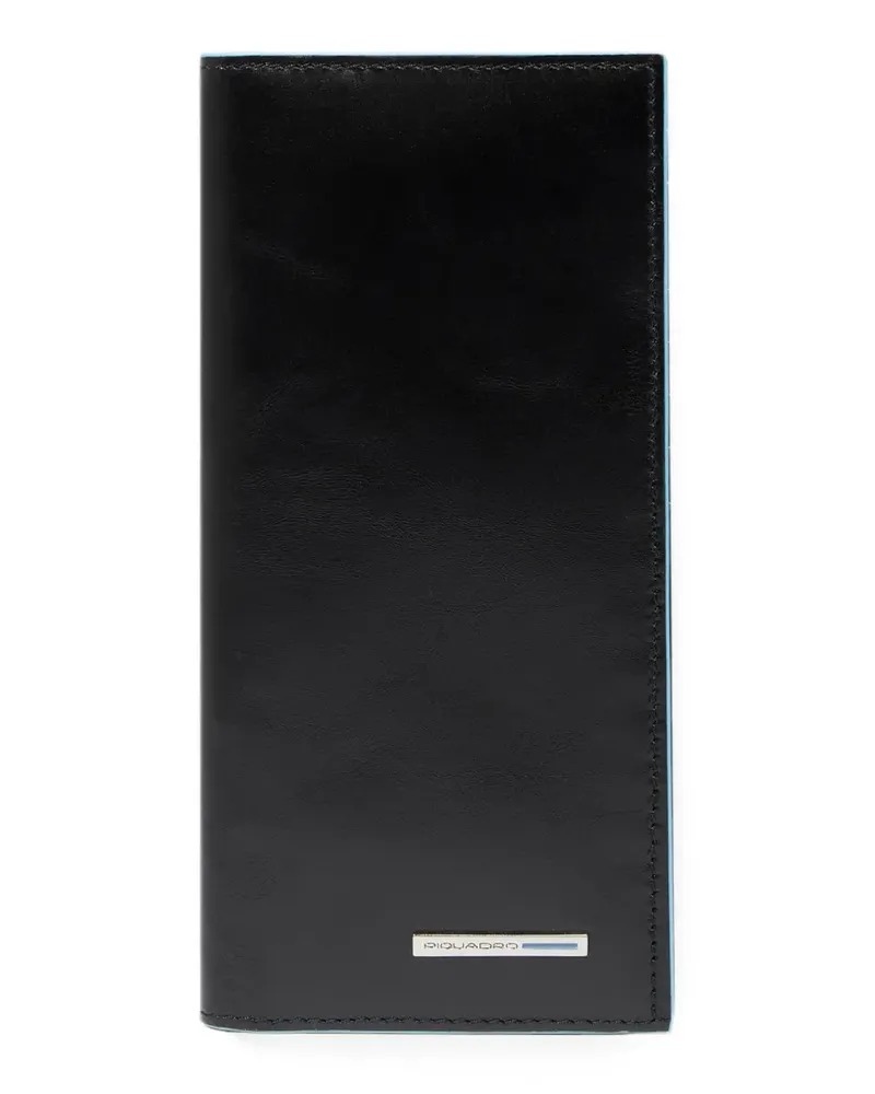 Piquadro Portemonnaie mit Logo-Schild - Schwarz Schwarz