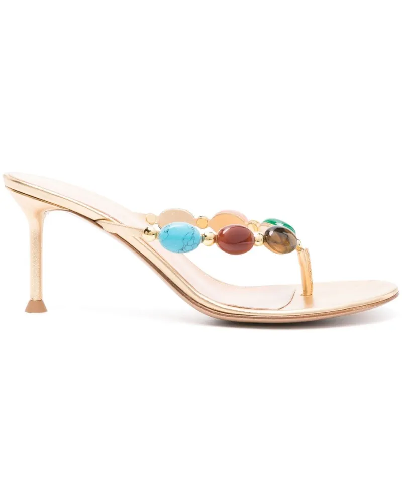 Gianvito Rossi Shanti Thong Sandalen 70mm - Gold Gold