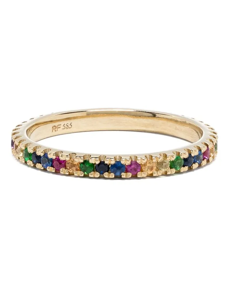 Roxanne First 14kt Rainbow Gelbgoldring mit Saphiren Gold