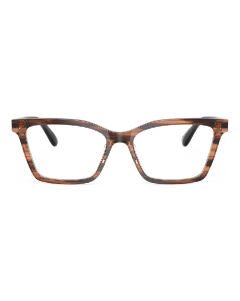 Emporio Armani Brille mit eckigem Gestell - Braun Braun