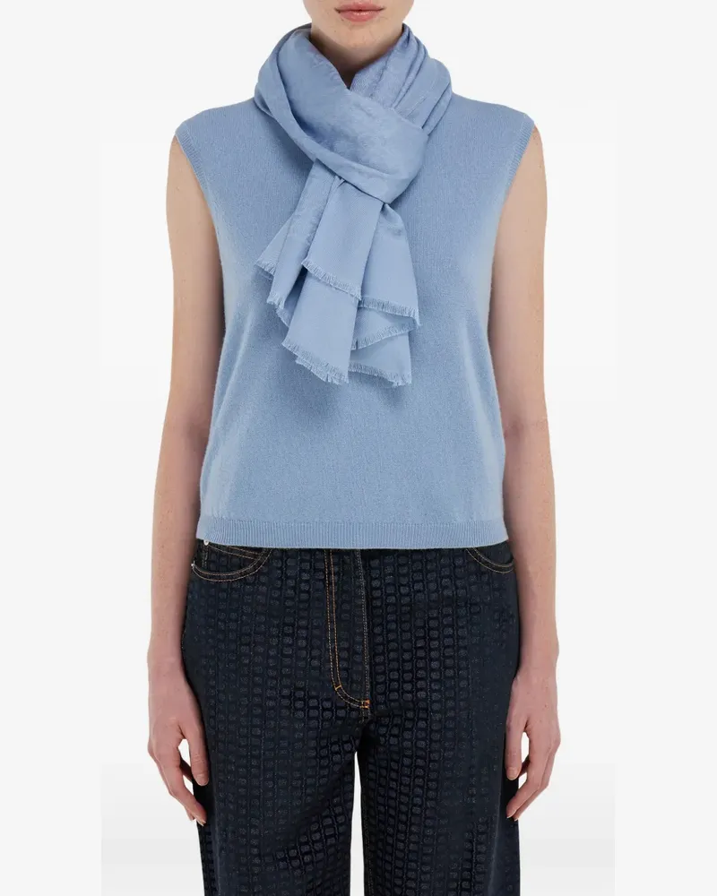 Ferragamo Schal mit Jacquard-Logo - Blau Blau