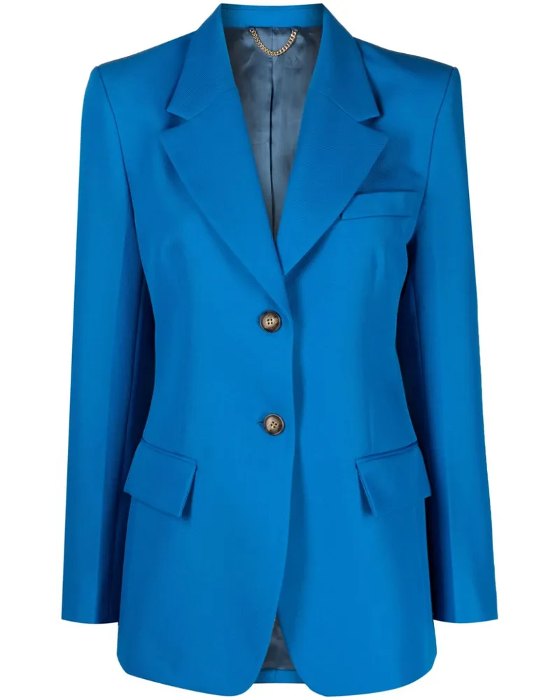 Victoria Beckham Einreihiger Blazer - Blau Blau