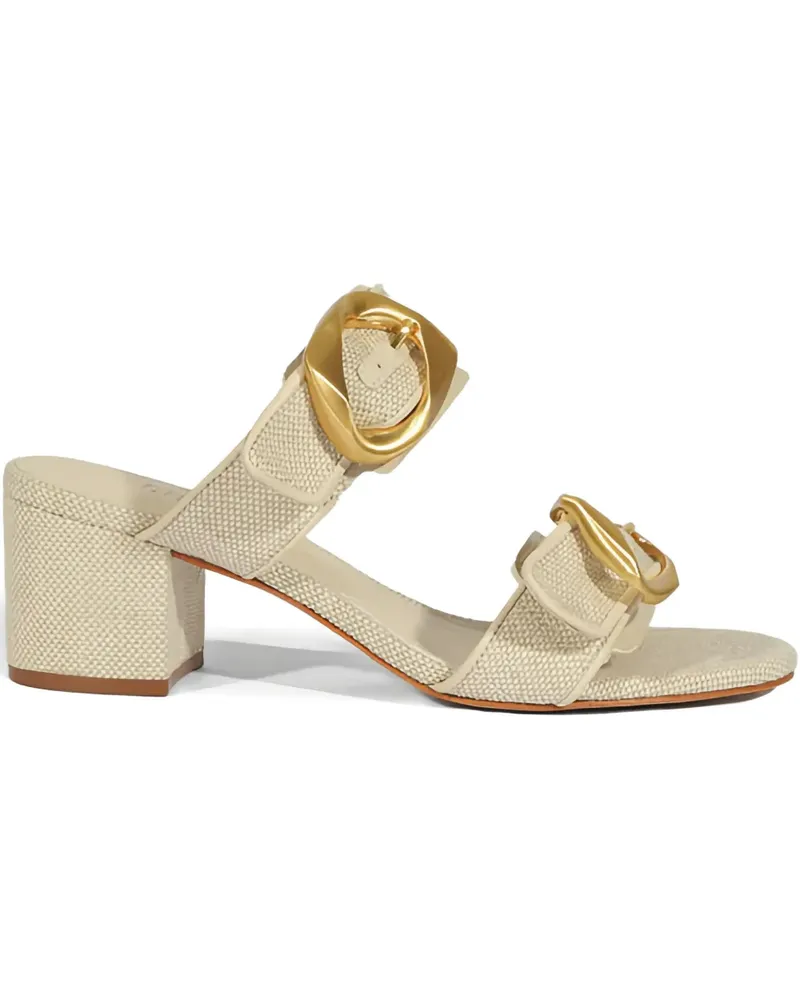 Schutz Sandalen mit Schnallenriemen 60mm - Nude Nude