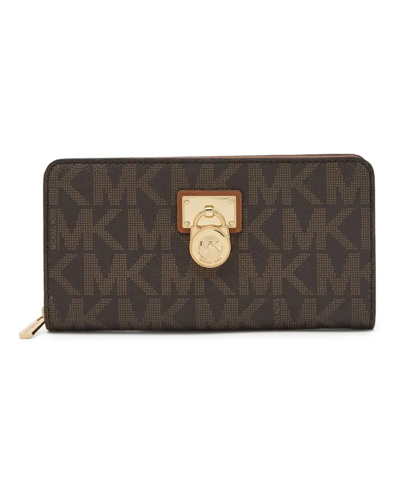 Michael Kors Großes Portemonnaie mit Monogramm-Print - Braun Braun