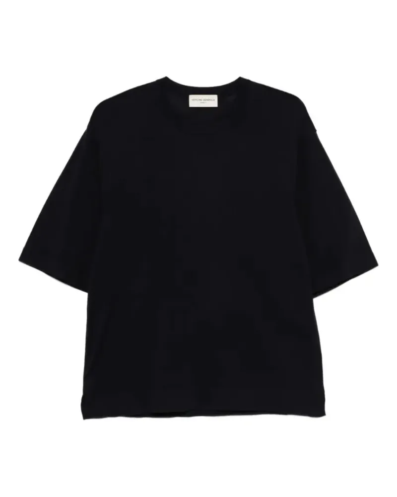 Officine Generale T-Shirt mit rundem Ausschnitt - Schwarz Schwarz