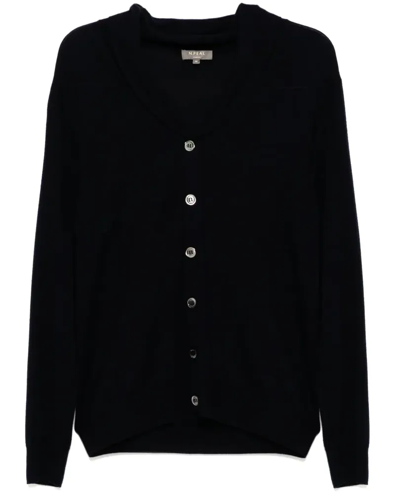 N.Peal Cardigan mit Schalkragen - Blau Blau