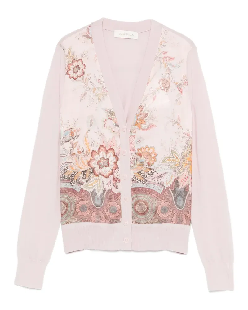 Zimmermann Luna Cardigan mit Blumen-Print - Rosa Rosa