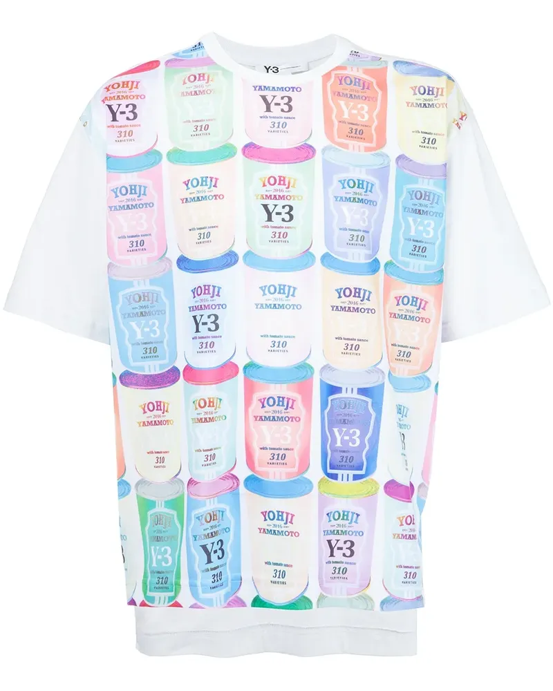 Y-3 T-Shirt mit Print - Weiß Weiß