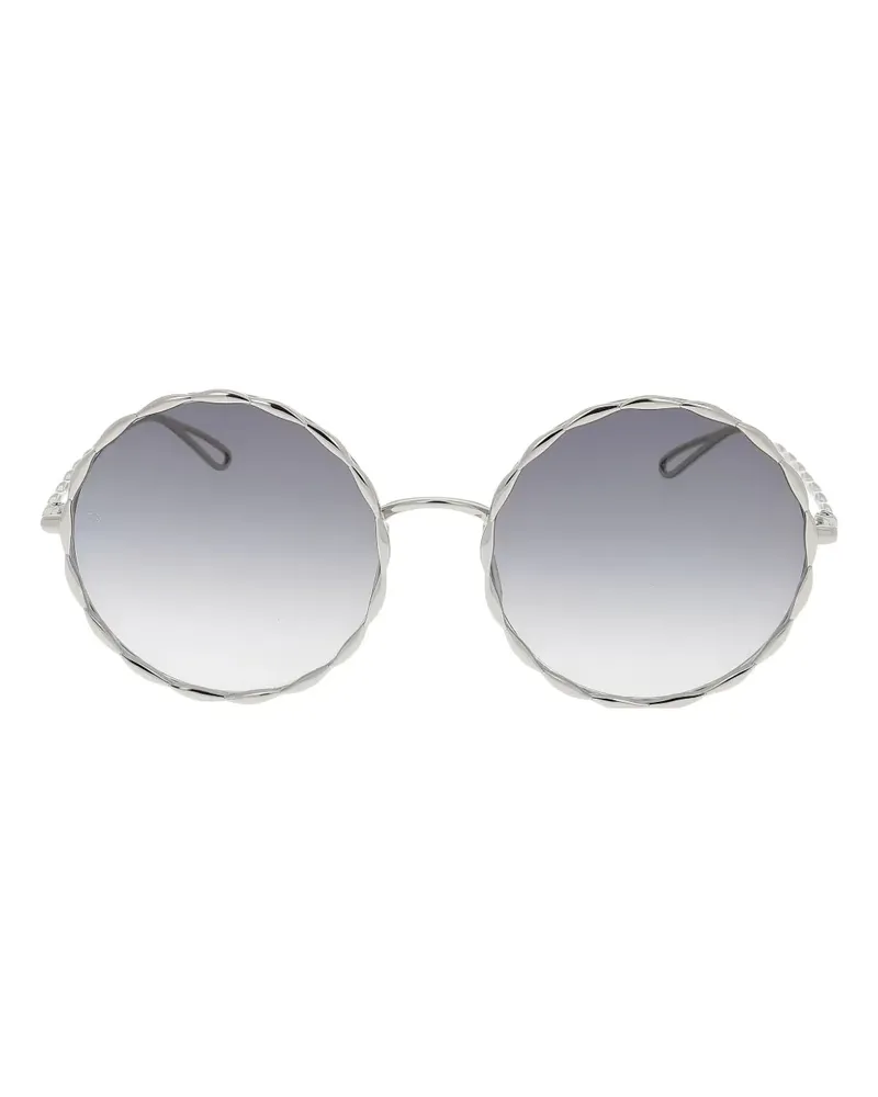 Elie Saab Sonnenbrille mit rundem Gestell - Grau Grau
