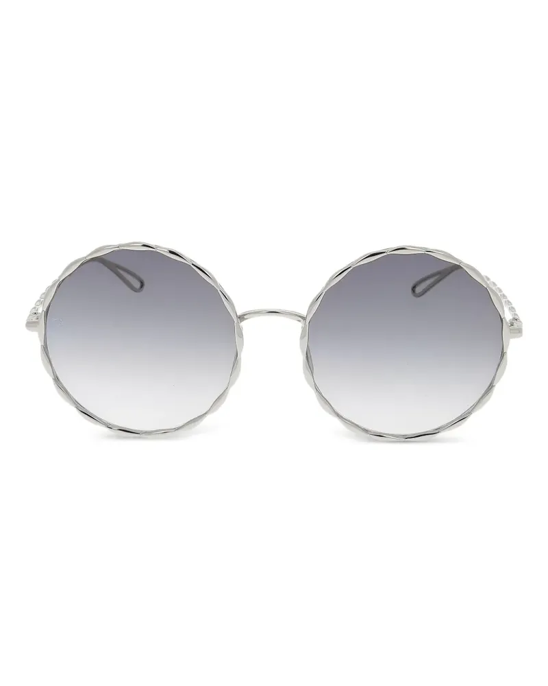Elie Saab Sonnenbrille mit rundem Gestell - Grau Grau