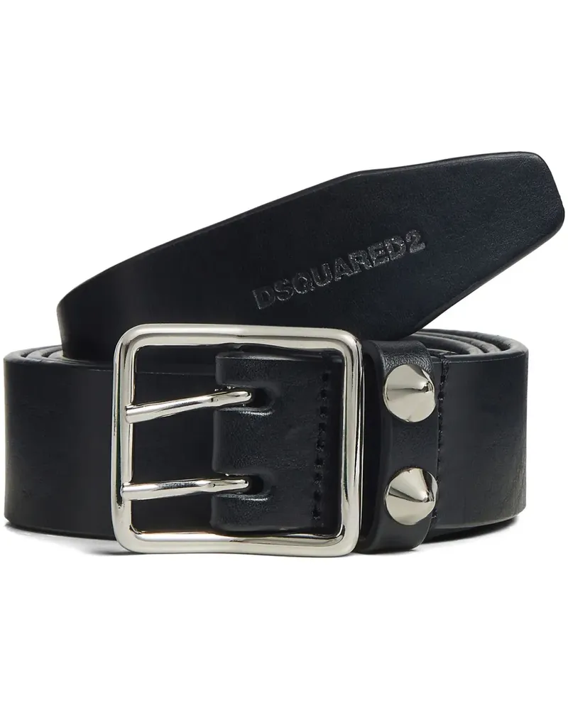 Dsquared2 Gürtel mit Nieten - Schwarz Schwarz