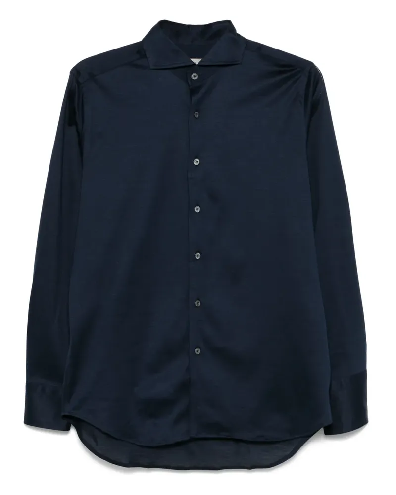 Canali Klassisches Hemd - Blau Blau