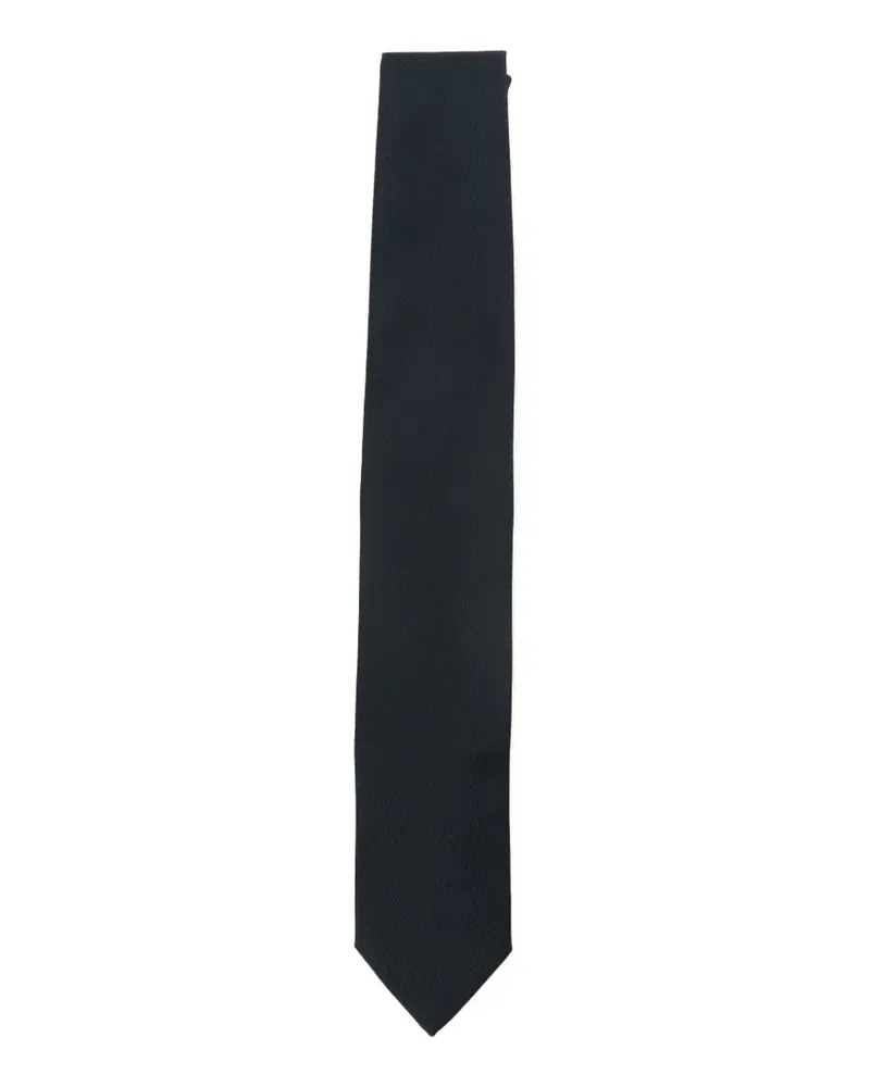 LARDINI Klassische Twill-Krawatte - Blau Blau