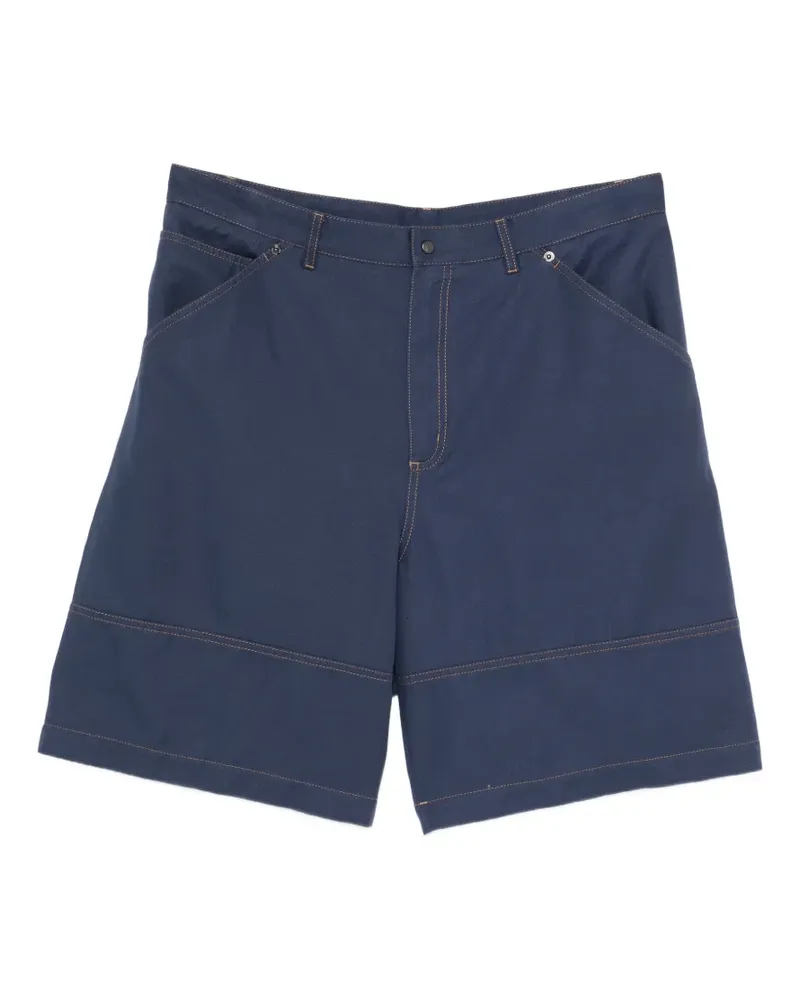 Moncler contrast-stitching cargo shorts - Blau Blau