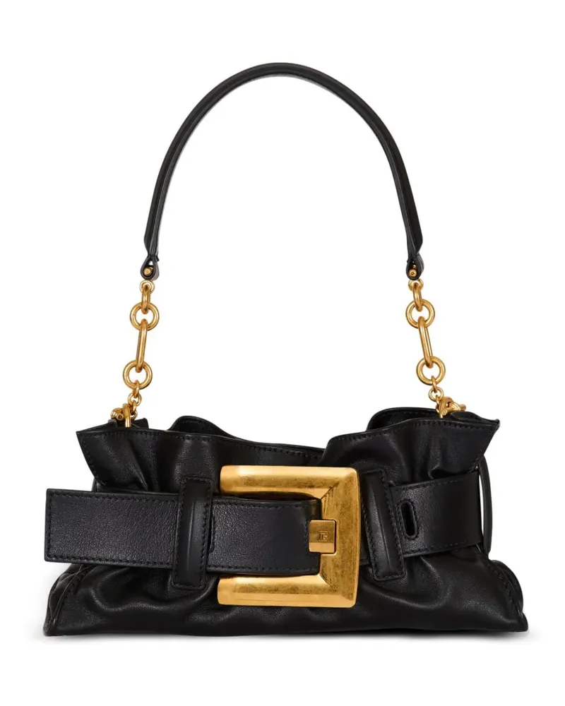 Balmain Mini Anthem Clutch - Schwarz Schwarz