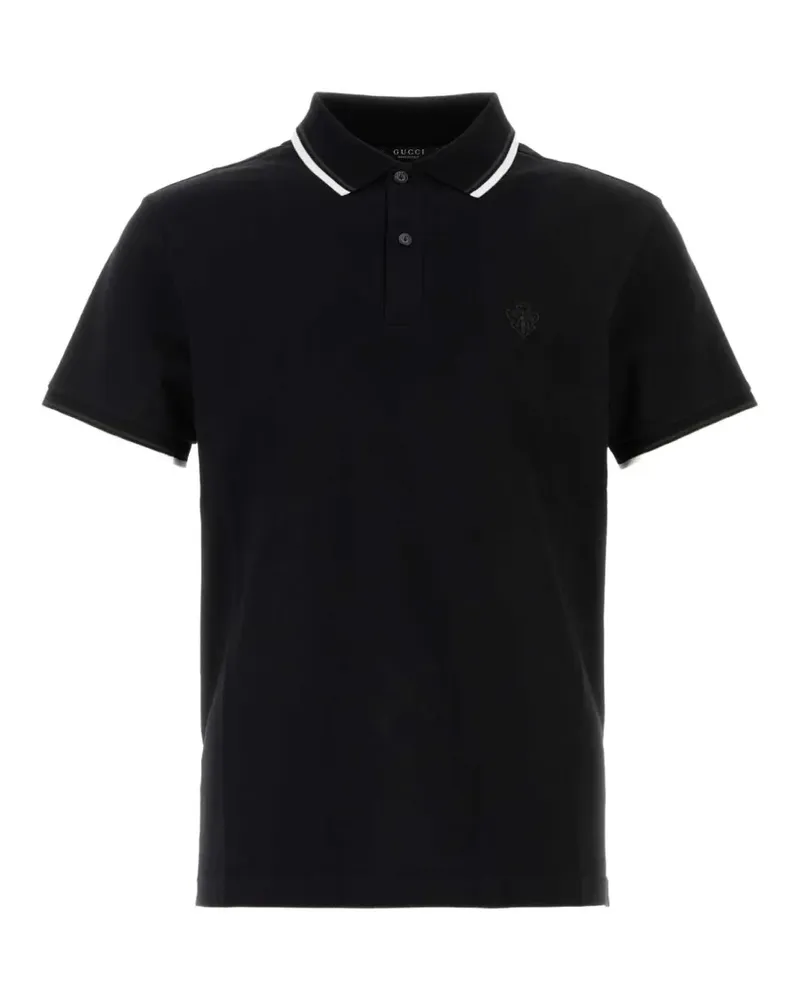 Gucci Poloshirt mit Logo-Stickerei - Schwarz Schwarz