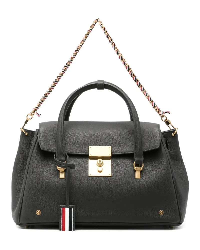 Thom Browne Bolton pebbled tote bag - Grau Grau