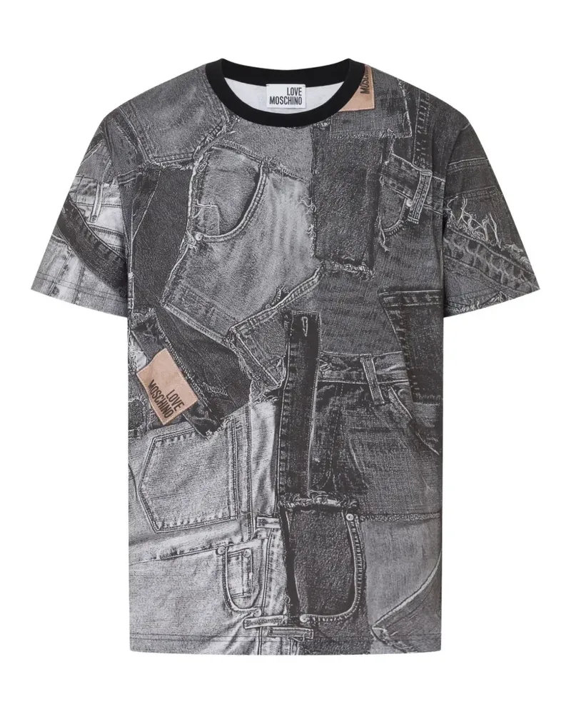 Moschino T-Shirt mit Print - Grau Grau