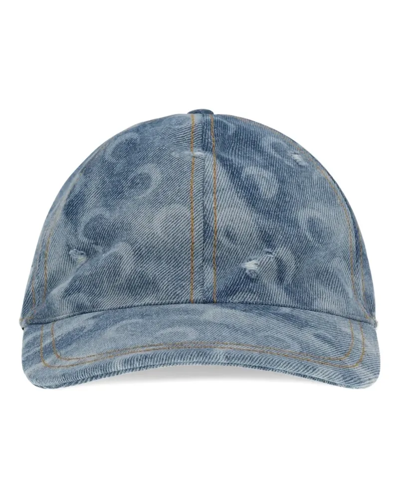 Marine Serre Moon denim baseball hat - Blau Blau
