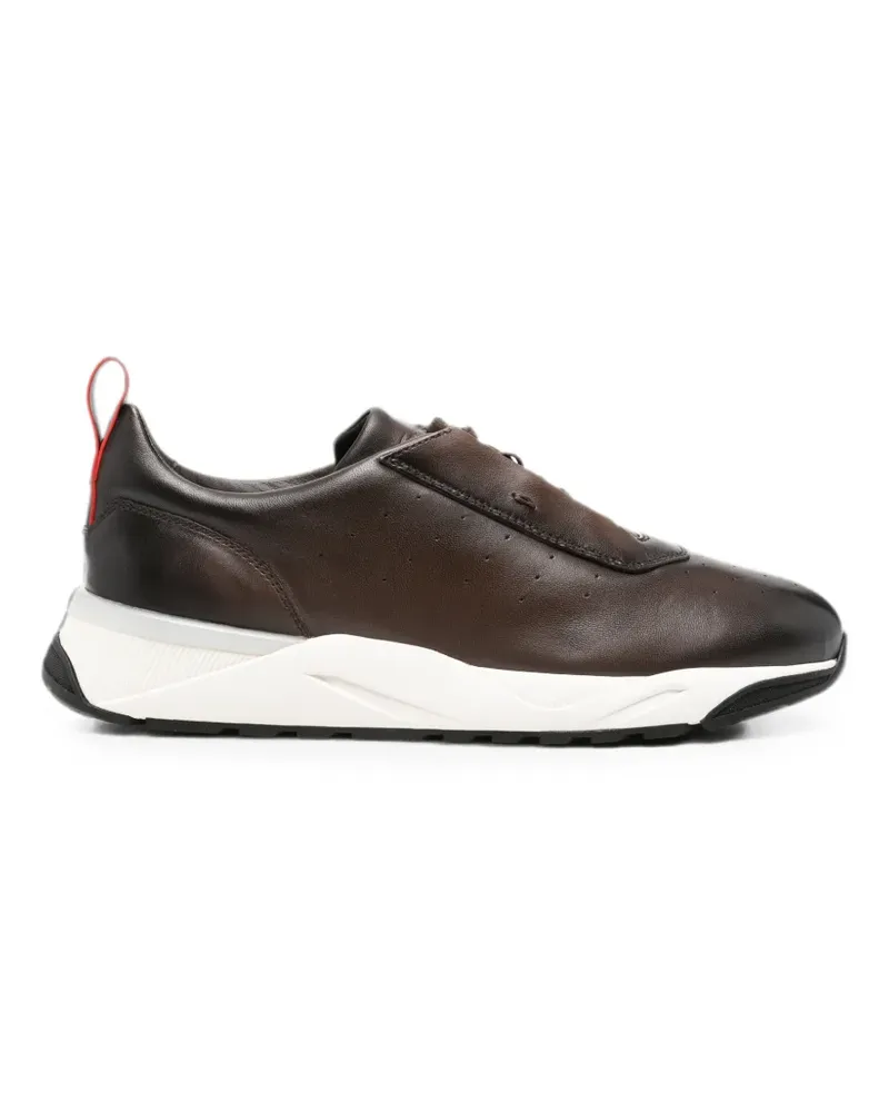 Santoni Sneakers mit perforiertem Detail - Braun Braun