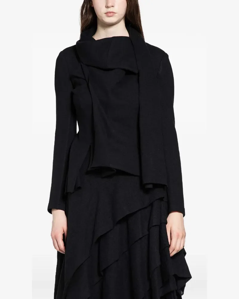 Yohji Yamamoto stole-detail jacket - Schwarz Schwarz