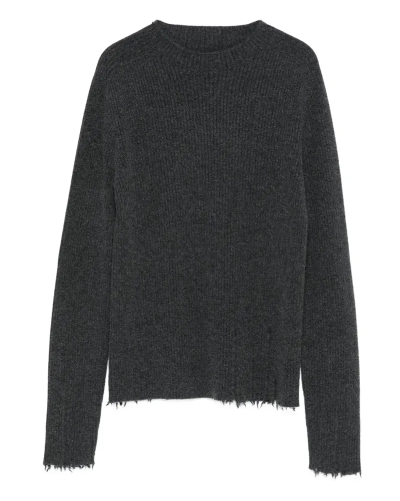 Uma Wang Gerippter Pullover - Schwarz Schwarz