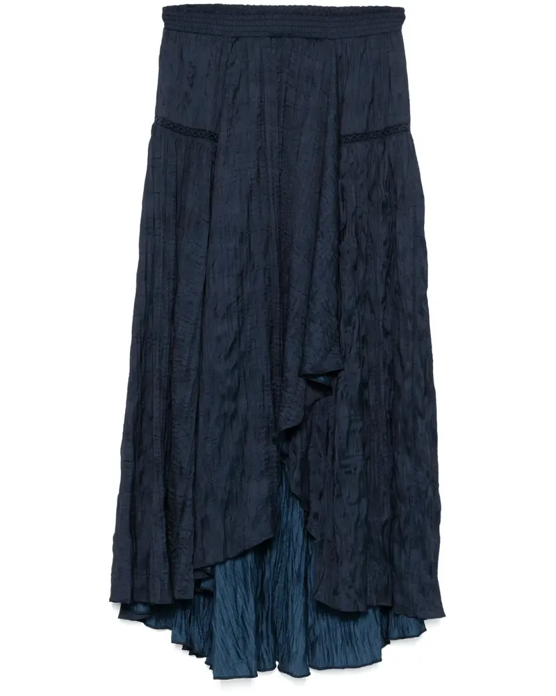 Maje Plissierter Midirock - Blau Blau