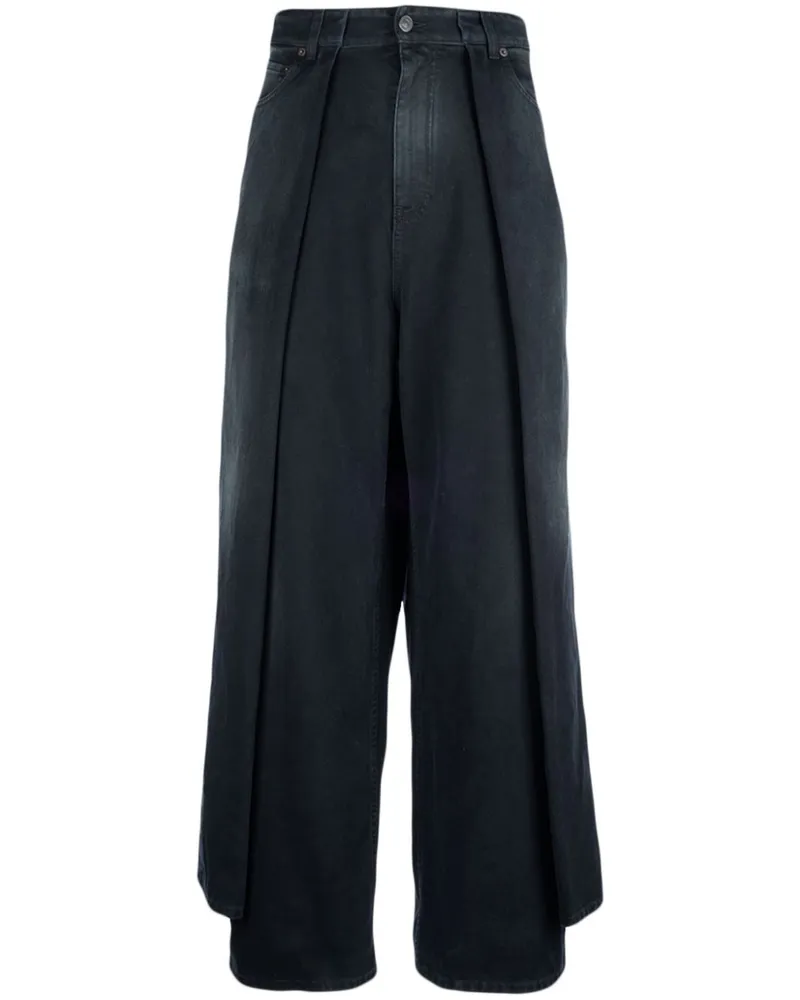 Balenciaga Weite Jeans mit Bundfalten - Schwarz Schwarz