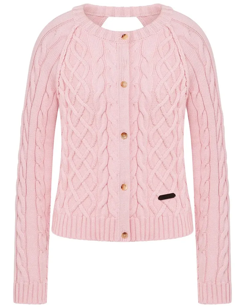 Moschino Rückenfreier Cardigan - Rosa Rosa
