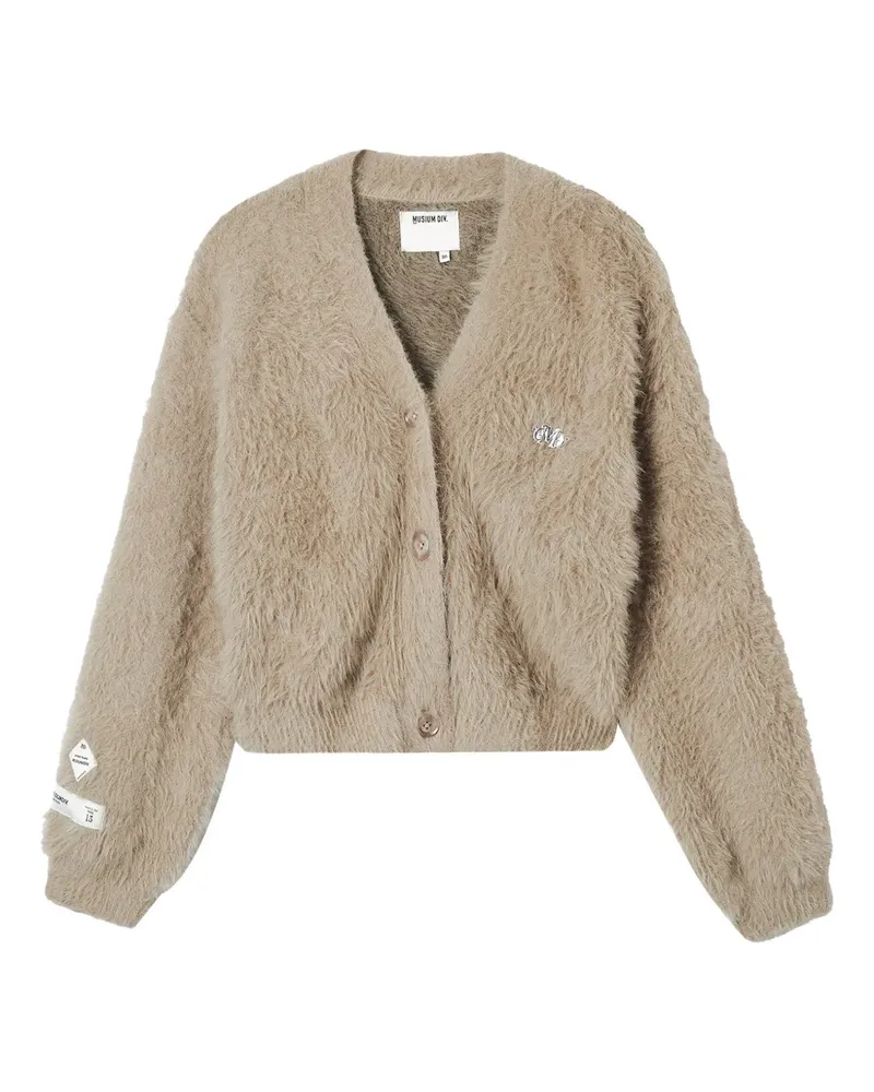 Musium Div. V-neck cardigan - Braun Braun