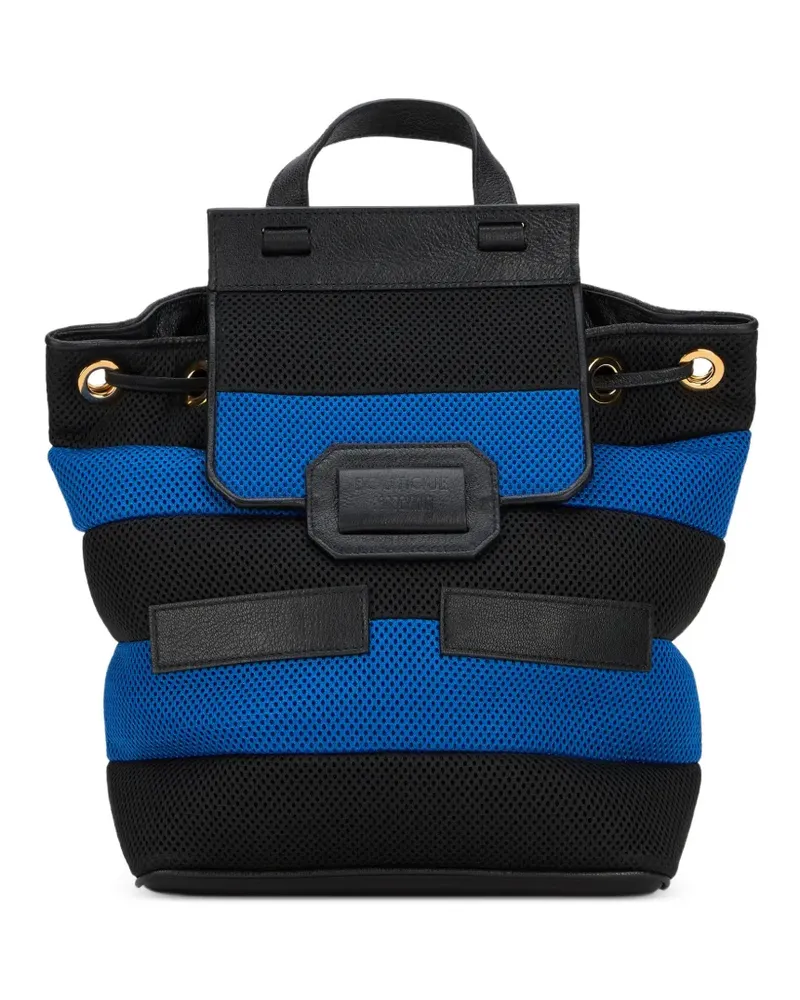 Moschino striped backpack - Schwarz Schwarz