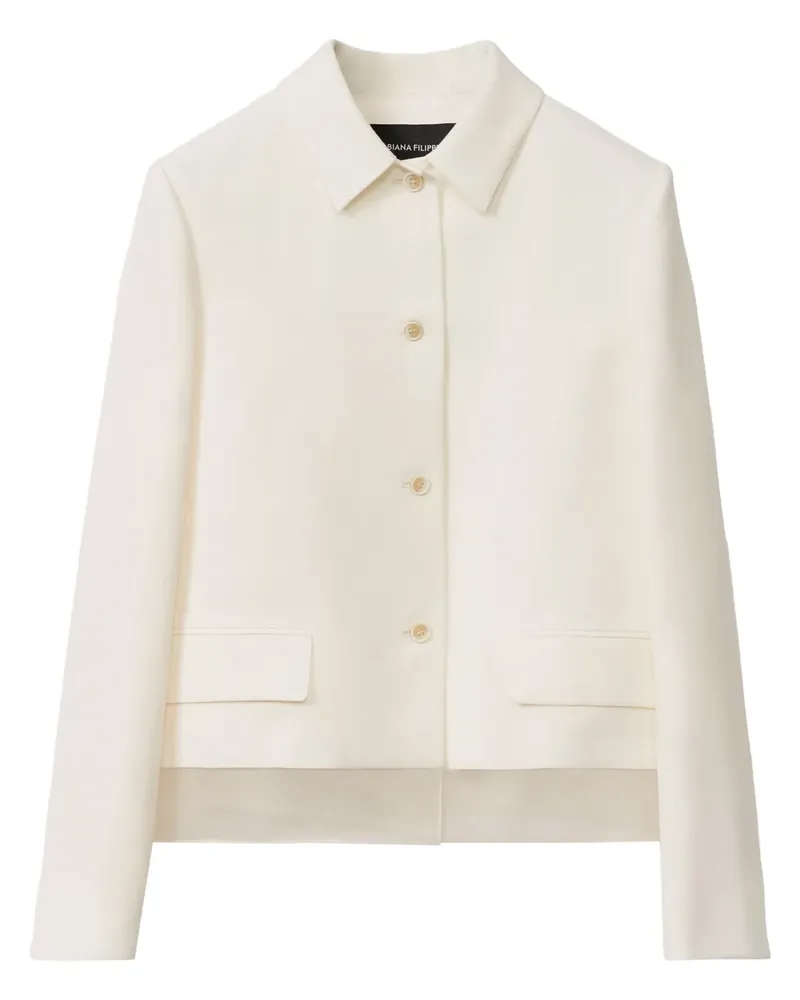 Fabiana Filippi Jacke mit Knopfleiste - Weiß Weiß