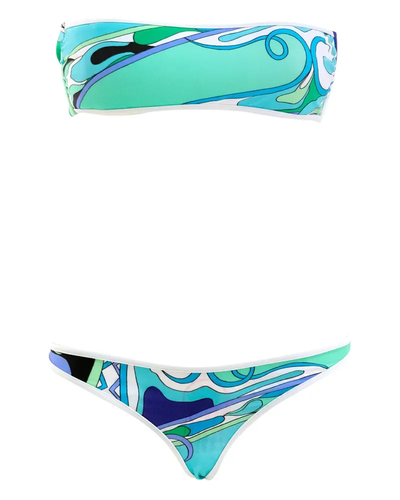 Emilio Pucci Bikini mit Orchideen-Print - Grün Grün