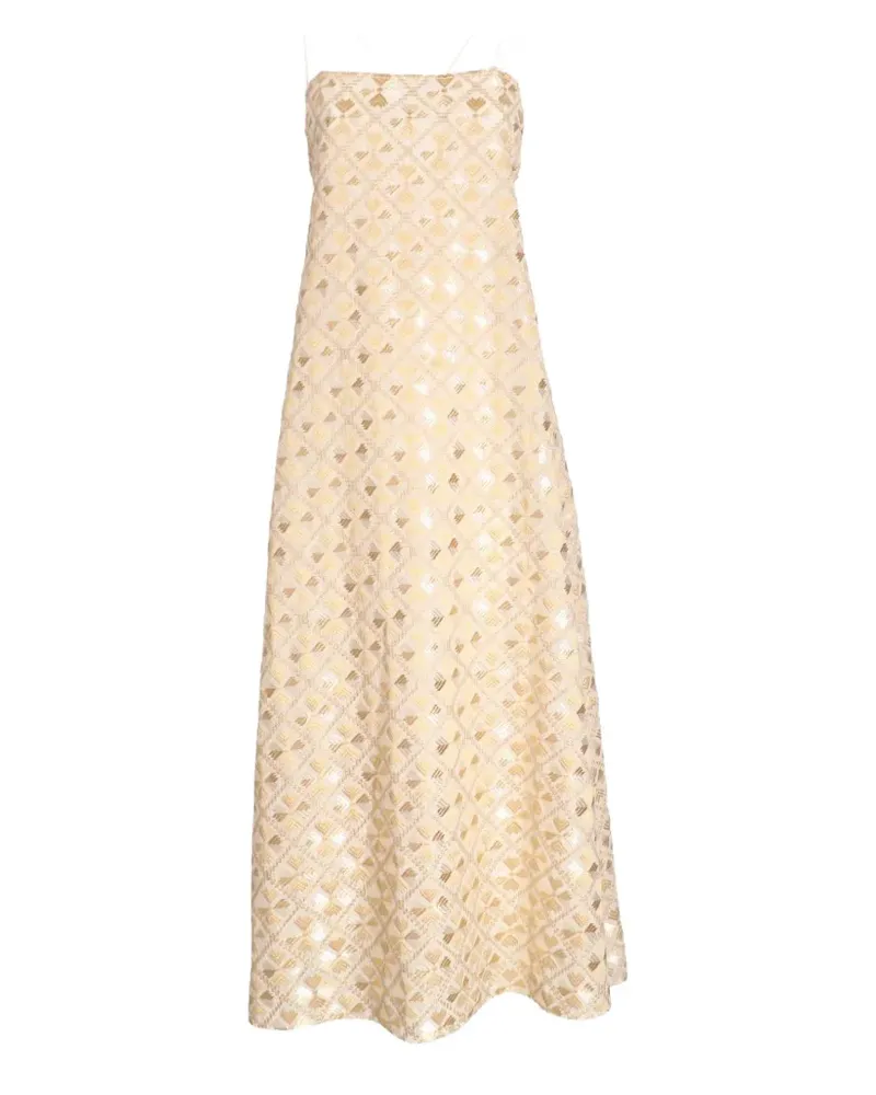 Greek Archaic Kori lace-up maxi dress - Nude Nude