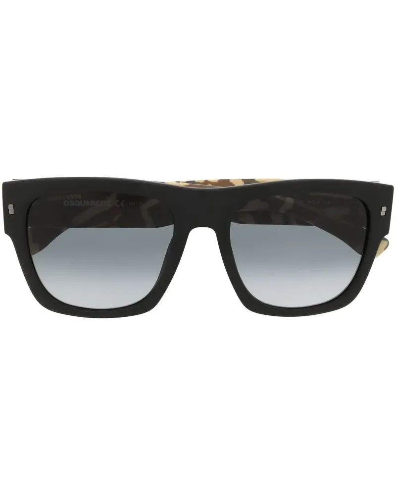 Dsquared2 Icon Sonnenbrille mit Camouflage-Print - Schwarz Schwarz