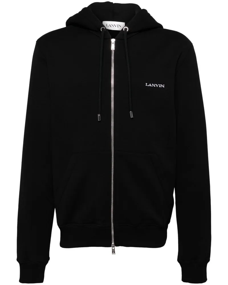 Lanvin Kapuzenjacke mit Archiv-Print - Schwarz Schwarz