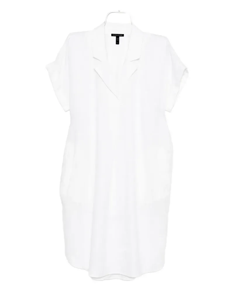 Eileen Fisher notched collar dress - Weiß Weiß