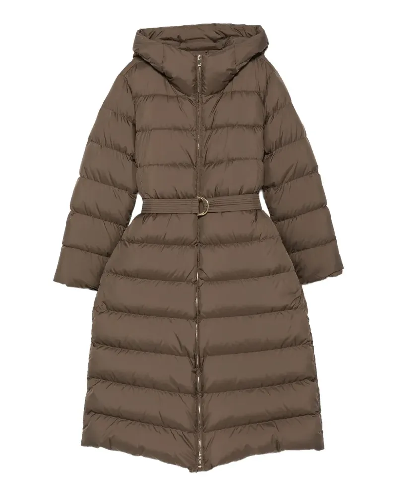 Max Mara Gesteppter Parka mit Gürtel - Braun Braun