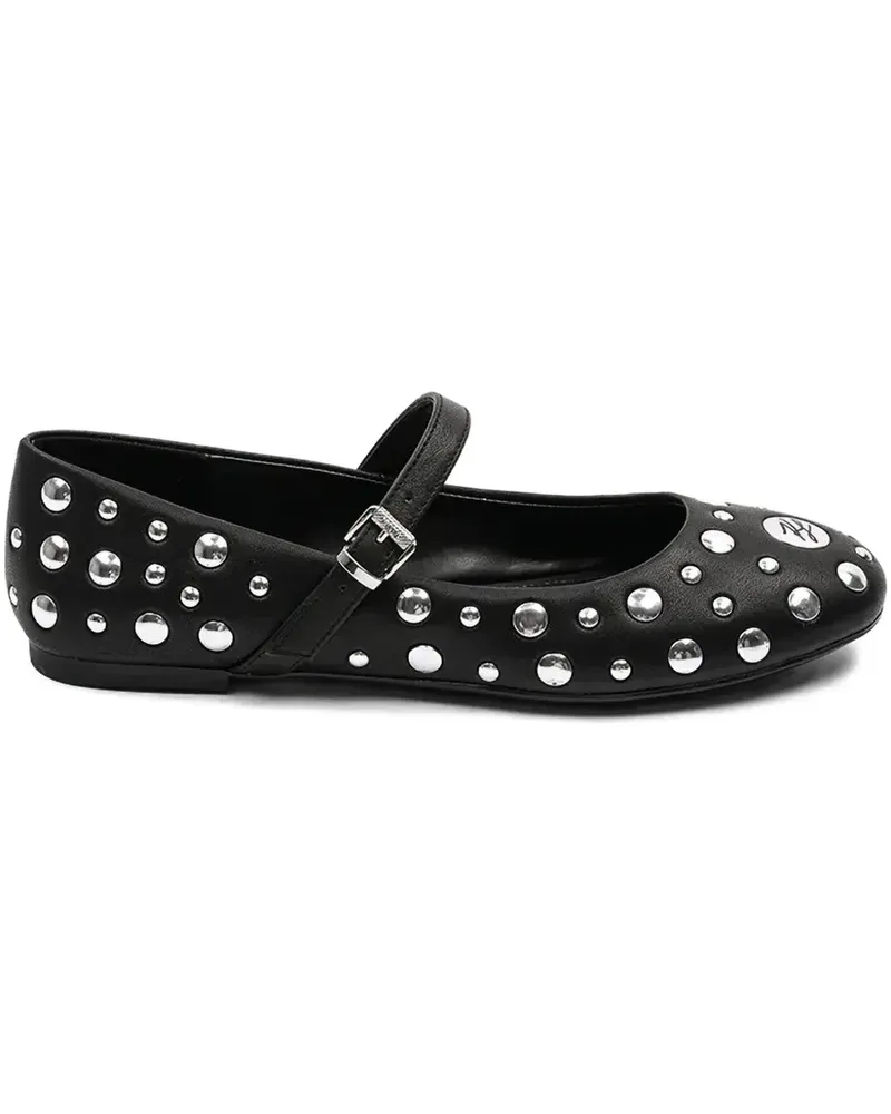 Karl Lagerfeld Ballerinas mit Nieten - Schwarz Schwarz
