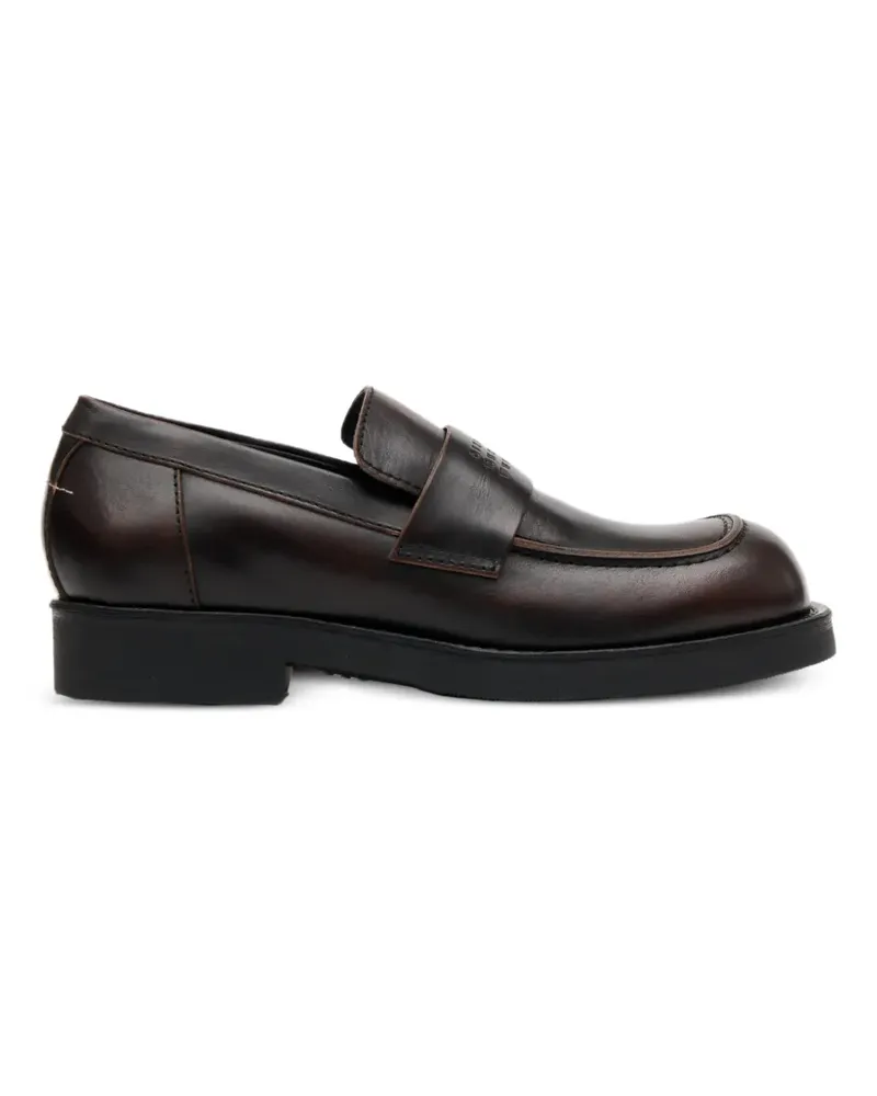 Maison Margiela round-toe leather loafers - Braun Braun