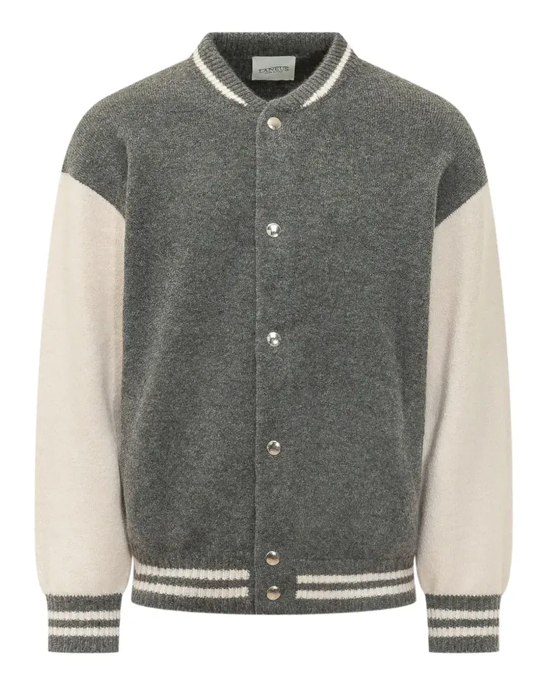 Laneus Cardigan in Colour-Block-Optik - Grau Grau
