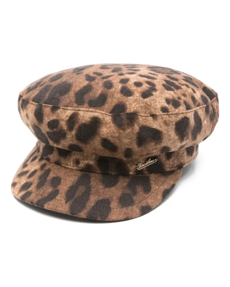 Borsalino Hut mit Leoparden-Print - Braun Braun
