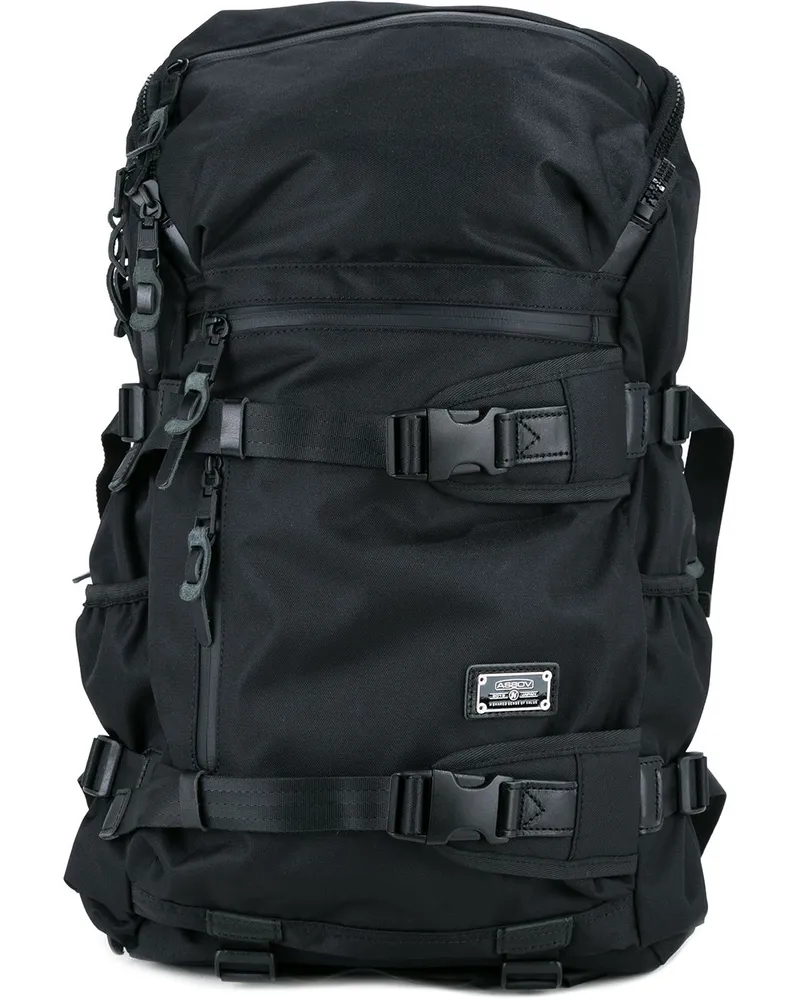 AS2OV Rucksack mit Schnallen - Schwarz Schwarz