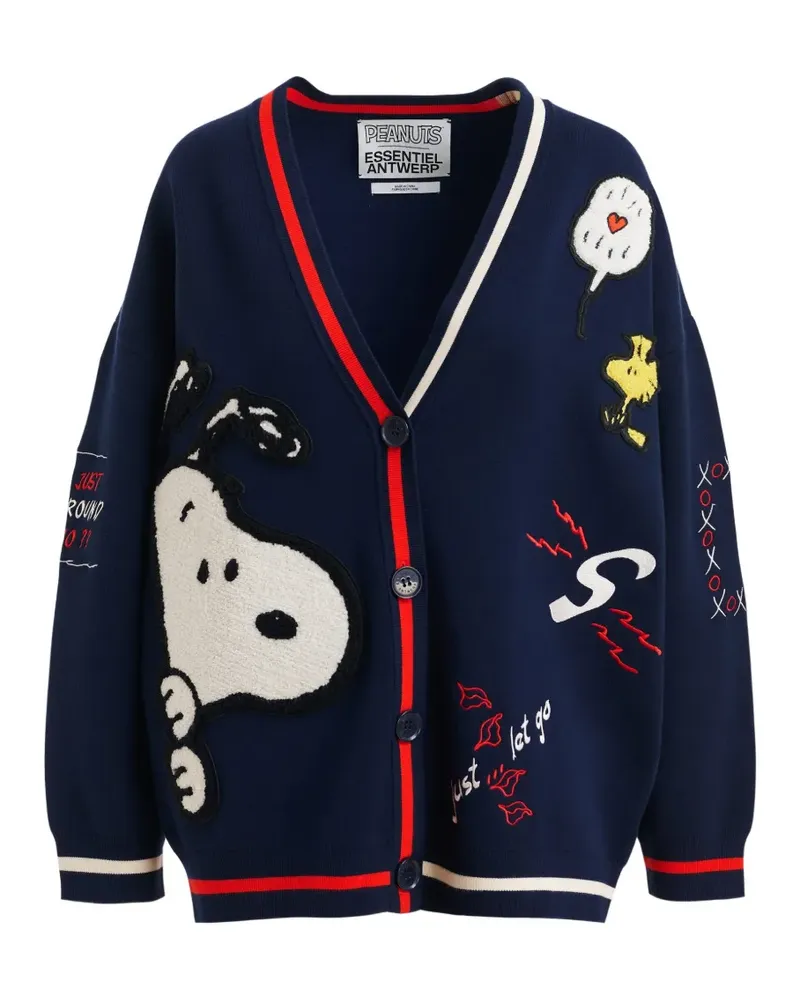 Essentiel Peanuts™ graphic-print V-neck cardigan - Blau Blau