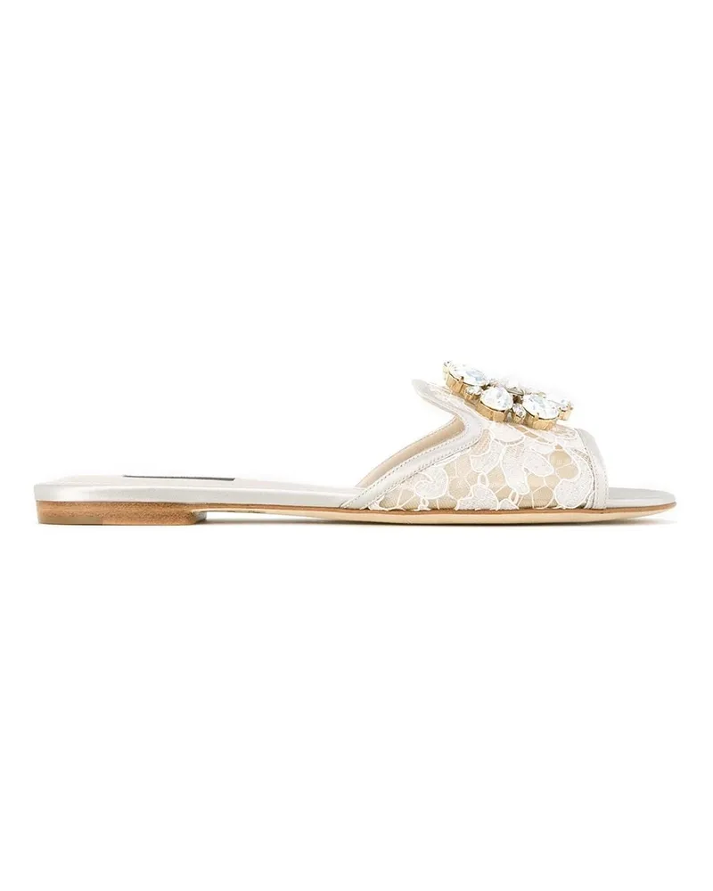 Dolce & Gabbana Bianca' Pantoletten - Metallic Metallic