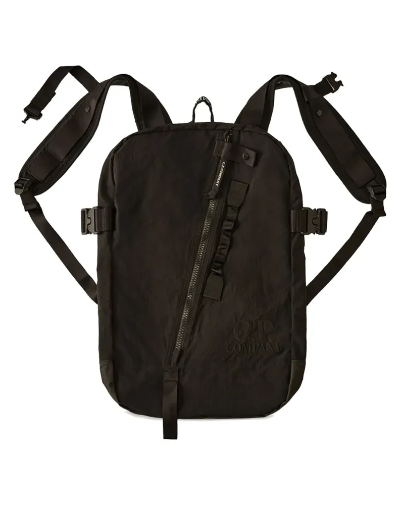 C.P. Company Rucksack mit Logo-Stickerei - Schwarz Schwarz