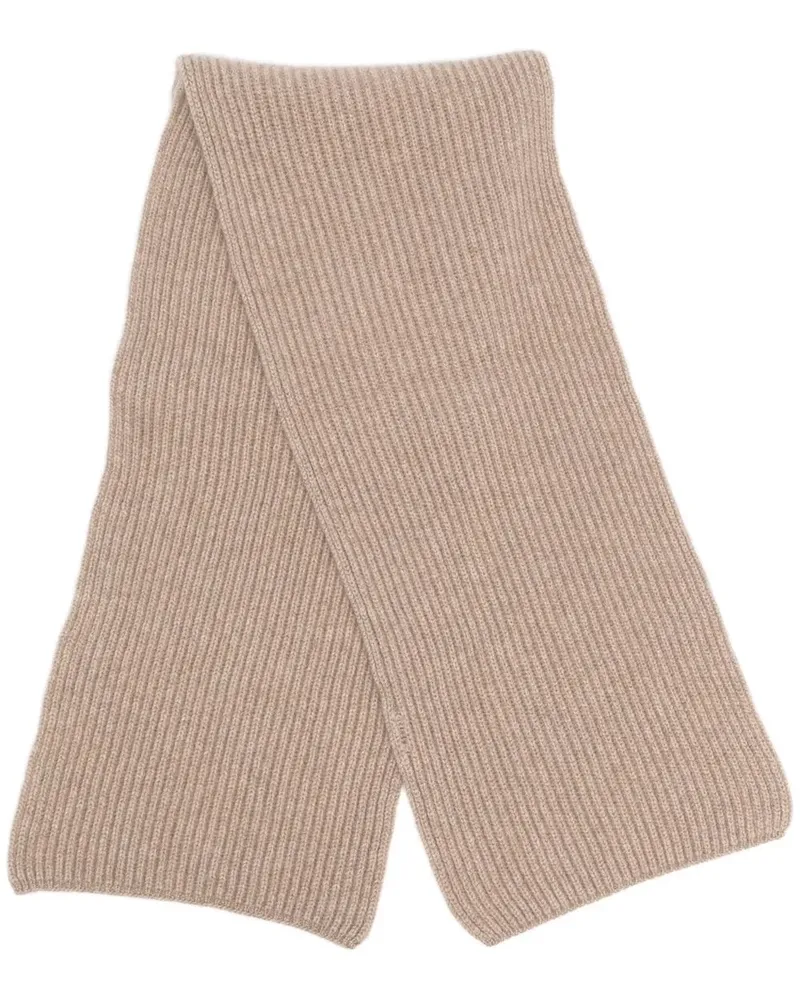 Malo Gerippter Kaschmirschal - Nude Nude