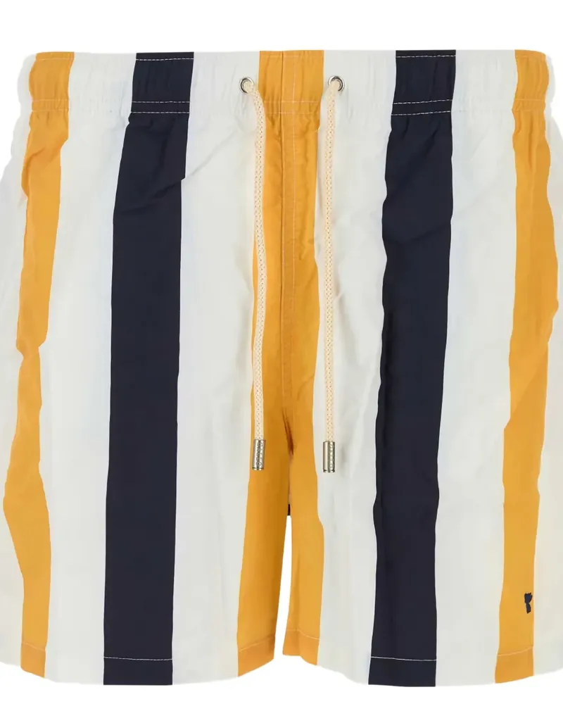 Gallo Gestreifte Badeshorts - Weiß Weiß